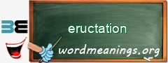 WordMeaning blackboard for eructation